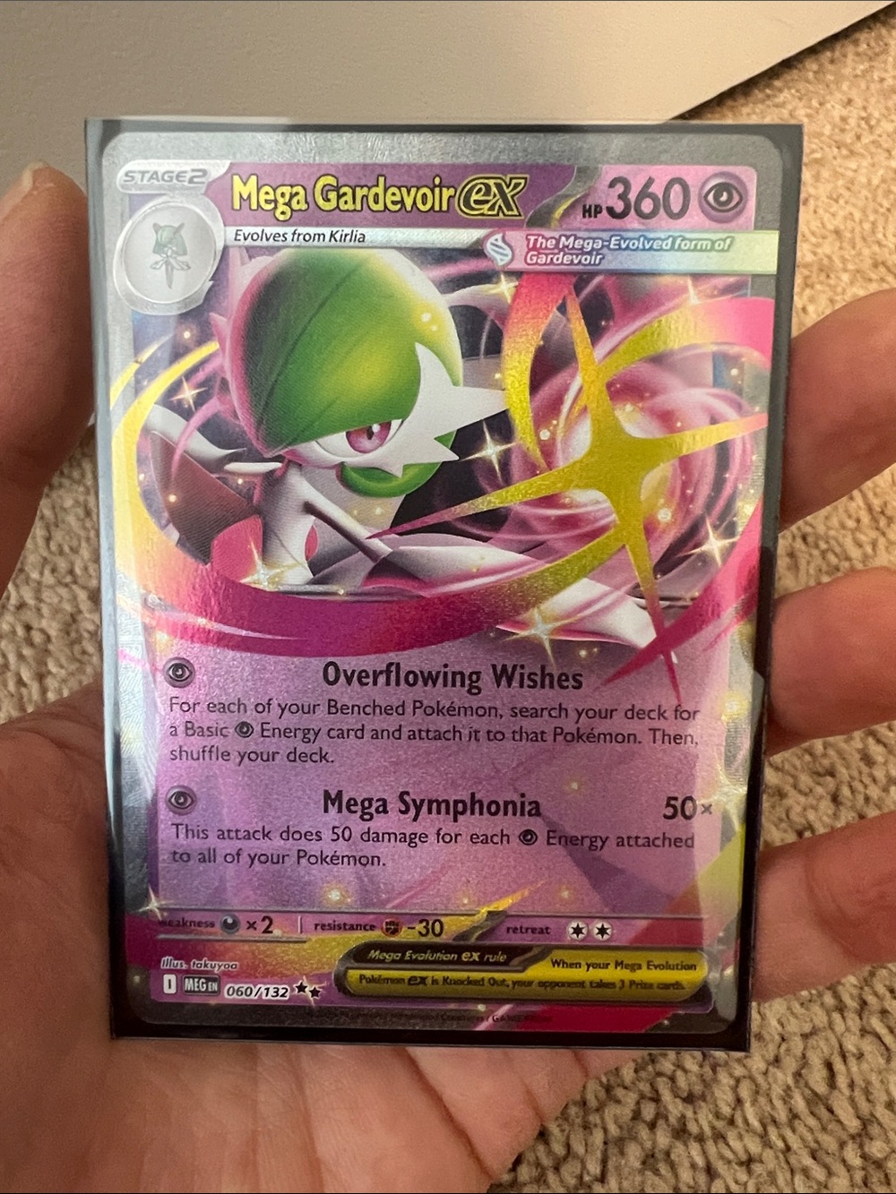 Mega Gardevoir ex Pokémon Card - Pink & Green Holo